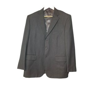 Vittorio St. Angelo Dark Gray Pinstripe‎ 3 Button Front 2 Vent Blazer 40R